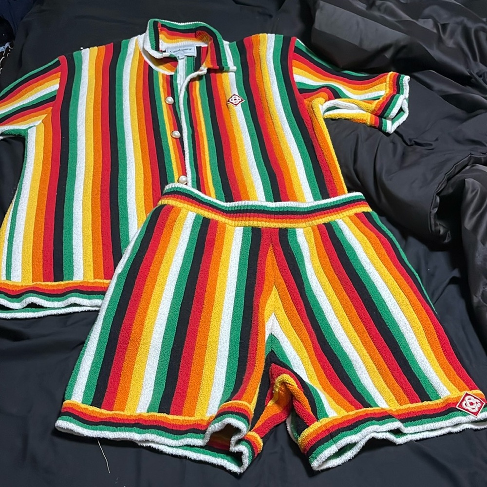 Casablanca towel cloth set shirt with shorts